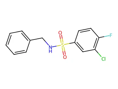 N-苄基-3-氯-4-氟苯磺酰胺 structure