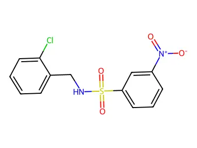 N-(2-chlorobenzyl)-3-nitrobenzenesulfonamide structure