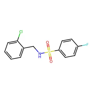 N-[(2-chlorophenyl)methyl]-4-fluorobenzenesulfonamide structure