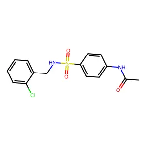 N-[4-[(2-chlorophenyl)methylsulfamoyl]phenyl]acetamide structure