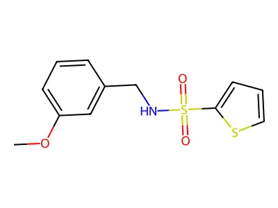 N-[(3-methoxyphenyl)methyl]thiophene-2-sulfonamide structure