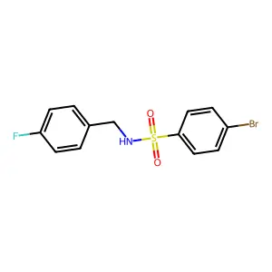 4-bromo-N-(4-fluorobenzyl)benzenesulfonamide structure