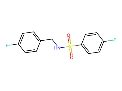 4-fluoro-N-(4-fluorobenzyl)benzenesulfonamide structure