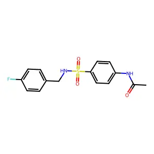 N-{4-[(4-fluorobenzyl)sulfamoyl]phenyl}acetamide structure