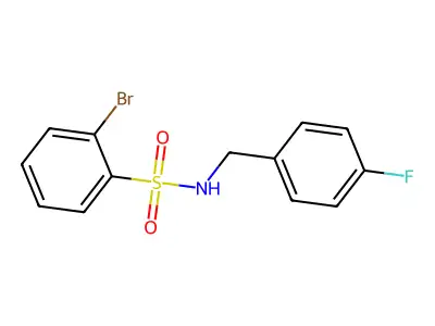 2-Bromo-N-(4-fluorobenzyl)benzenesulfonamide structure