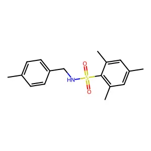 2,4,6-trimethyl-N-(4-methylbenzyl)benzenesulfonamide structure