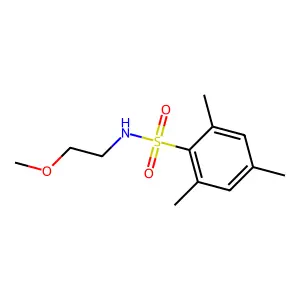 N-(2-methoxyethyl)-2,4,6-trimethylbenzenesulfonamide structure