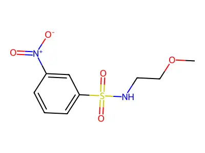 N-(2-methoxyethyl)-3-nitrobenzenesulfonamide structure