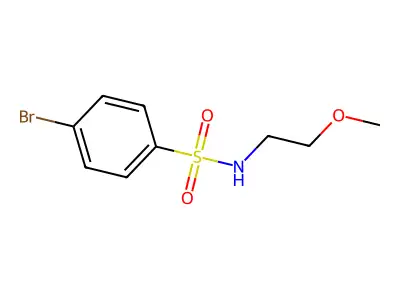 4-bromo-N-(2-methoxyethyl)benzenesulfonamide structure