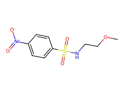 N-(2-methoxyethyl)-4-nitrobenzenesulfonamide structure