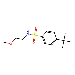 4-tert-butyl-N-(2-methoxyethyl)benzenesulfonamide structure