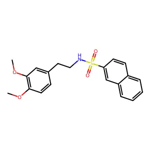 N-[2-(3,4-dimethoxyphenyl)ethyl]naphthalene-2-sulfonamide structure
