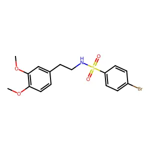 4-bromo-N-[2-(3,4-dimethoxyphenyl)ethyl]benzenesulfonamide structure