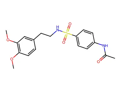 N-(4-{[2-(3,4-dimethoxyphenyl)ethyl]sulfamoyl}phenyl)acetamide structure