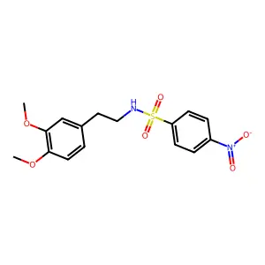 N-[2-(3,4-dimethoxyphenyl)ethyl]-4-nitrobenzenesulfonamide structure