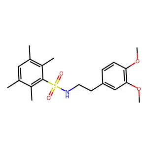 N-[2-(3,4-dimethoxyphenyl)ethyl]-2,3,5,6-tetramethylbenzenesulfonamide structure