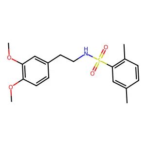 N-[2-(3,4-dimethoxyphenyl)ethyl]-2,5-dimethylbenzenesulfonamide structure
