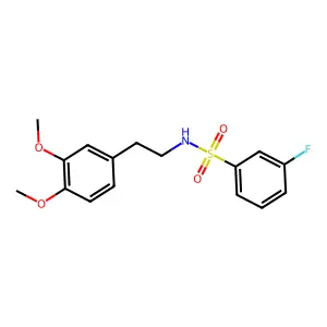 N-[2-(3,4-dimethoxyphenyl)ethyl]-3-fluorobenzenesulfonamide structure