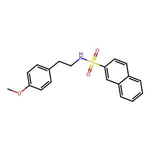 N-[2-(4-methoxyphenyl)ethyl]naphthalene-2-sulfonamide structure
