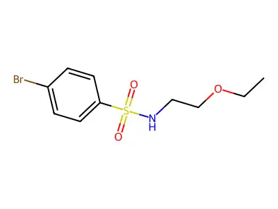 4-bromo-N-(2-ethoxyethyl)benzenesulfonamide structure