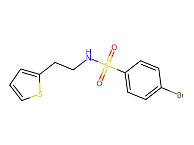 4-bromo-N-(2-thiophen-2-ylethyl)benzenesulfonamide structure