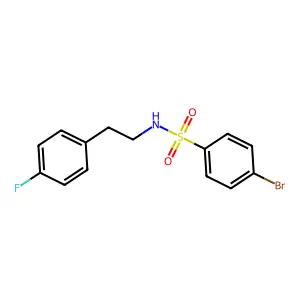 4-bromo-N-[2-(4-fluorophenyl)ethyl]benzenesulfonamide structure
