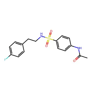 N-[4-[2-(4-fluorophenyl)ethylsulfamoyl]phenyl]acetamide structure