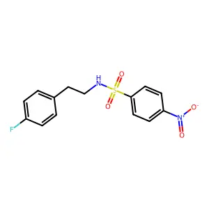 N-[2-(4-fluorophenyl)ethyl]-4-nitrobenzenesulfonamide structure