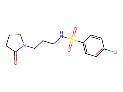 4-Chloro-N-(3-(2-oxopyrrolidin-1-yl)propyl)benzenesulfonamide structure