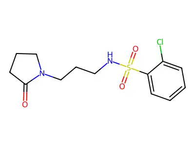2-Chloro-N-(3-(2-oxopyrrolidin-1-yl)propyl)benzenesulfonamide structure