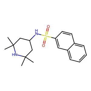 N-(2,2,6,6-tetramethylpiperidin-4-yl)naphthalene-2-sulfonamide structure