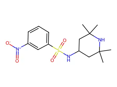3-nitro-N-(2,2,6,6-tetramethylpiperidin-4-yl)benzenesulfonamide structure