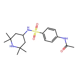 N-(4-(N-(2,2,6,6-tetramethylpiperidin-4-yl)sulfamoyl)phenyl)acetamide structure