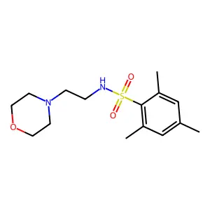 2,4,6-trimethyl-N-(2-morpholin-4-ylethyl)benzenesulfonamide structure