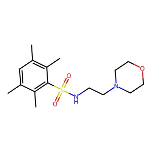 2,3,5,6-tetramethyl-N-(2-morpholin-4-ylethyl)benzenesulfonamide structure