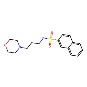N-(3-morpholin-4-ylpropyl)naphthalene-2-sulfonamide structure