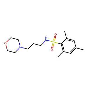2,4,6-trimethyl-N-(3-morpholin-4-ylpropyl)benzenesulfonamide structure