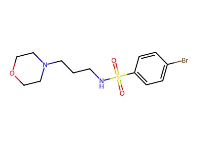 4-bromo-N-(3-morpholin-4-ylpropyl)benzenesulfonamide structure