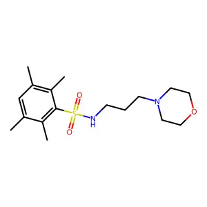 2,3,5,6-tetramethyl-N-(3-morpholin-4-ylpropyl)benzenesulfonamide structure