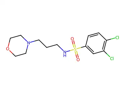 3,4-dichloro-N-(3-morpholinopropyl)benzenesulfonamide structure