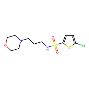 5-chloro-N-(3-morpholin-4-ylpropyl)thiophene-2-sulfonamide structure