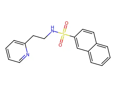 (2-Naphthylsulfonyl)(2-(2-pyridyl)ethyl)amine structure