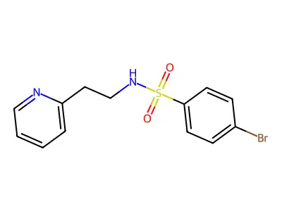 4-bromo-N-(2-pyridin-2-ylethyl)benzenesulfonamide structure
