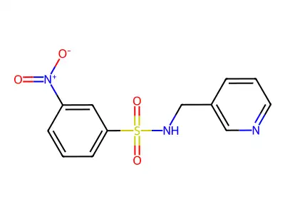 3-nitro-N-(pyridin-3-ylmethyl)benzenesulfonamide structure