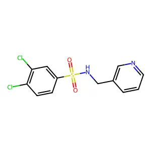 3,4-dichloro-N-(pyridin-3-ylmethyl)benzenesulfonamide structure