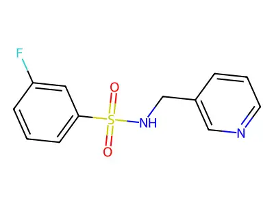 3-fluoro-N-[(pyridin-3-yl)methyl]benzene-1-sulfonamide structure