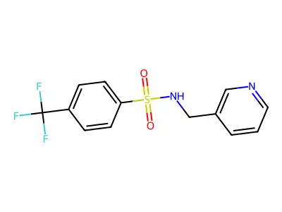 N-(pyridin-3-ylmethyl)-4-(trifluoromethyl)benzenesulfonamide structure
