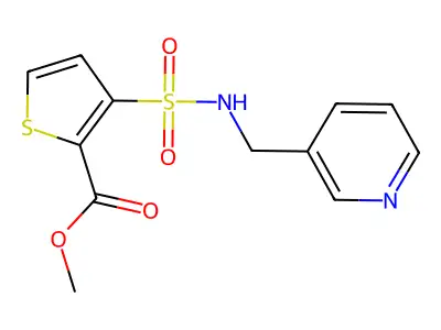 Methyl 3-{[(pyridin-3-ylmethyl)amino]sulfonyl}thiophene-2-carboxylate structure