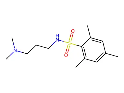 N-(3-(Dimethylamino)propyl)-2,4,6-trimethylbenzenesulfonamide structure