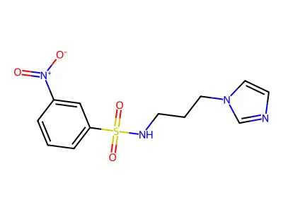 N-[3-(1H-imidazol-1-yl)propyl]-3-nitrobenzenesulfonamide structure